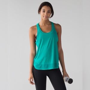 Lululemon Smooth Stride Tank (UV Protection) Viridian Green - Size 10